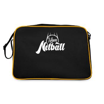 J'aime le netball - Sac Retro - noir/or - Dos