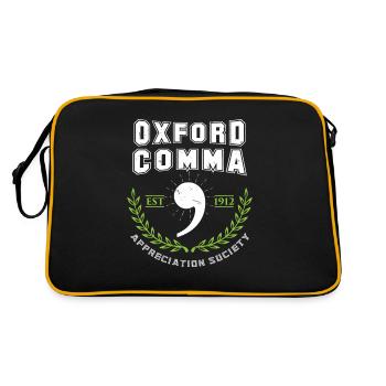 Oxford Comma Appreciation Society Grammar Police - Retro Bag - black/gold - Back