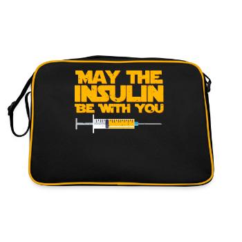 May The Insulin Be With You Diabetes T-Shirt - Retro Bag - black/gold - Back