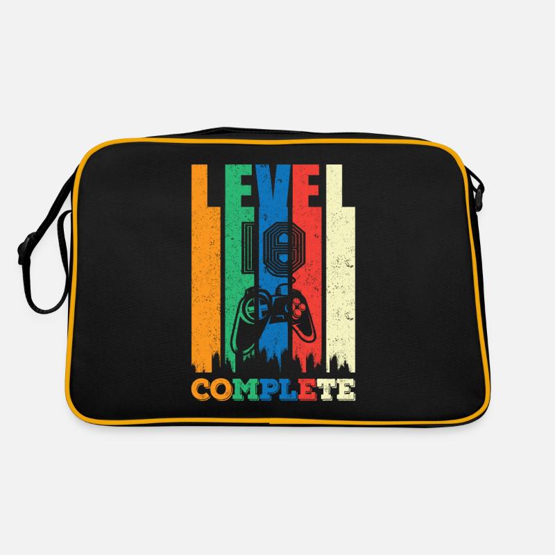 Niveau 18 Complet 18 ans 18 ans 18 ans - Sac Retro - noir/or