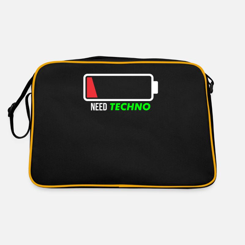 Need techno - Retro Bag - black/gold