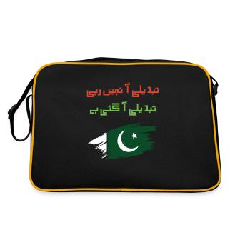 Tabdeeli aa nahi rahi tabdeeli aa gai hai - Retro Tasche - Schwarz/Gold - Hinten