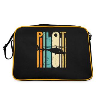 Rétro Hélicoptères Vintage Hélicoptère Pilote - Sac Retro - noir/or - Dos