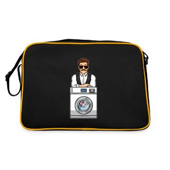 Brainwashing Washing Machine Propaganda False News - Retro Bag - black/gold - Back