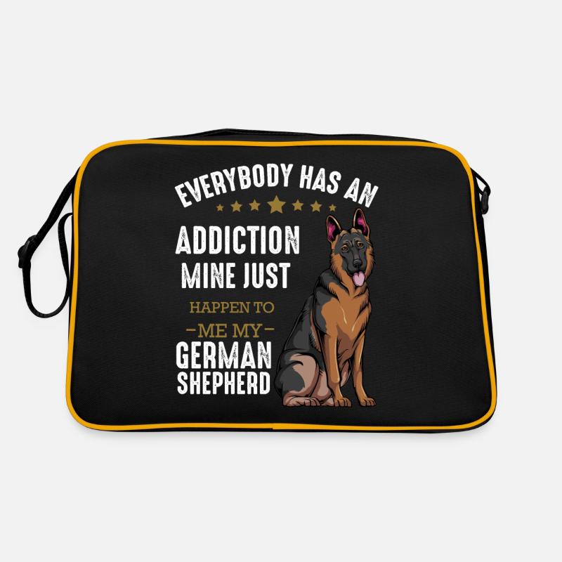 berger allemand - Sac Retro - noir/or