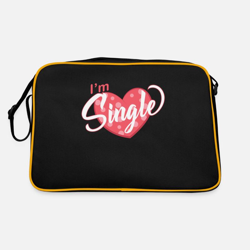 I´m single with heart, ready for flirts Retro Bag