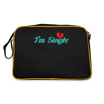 I´m single - Retro Bag - black/gold - Back