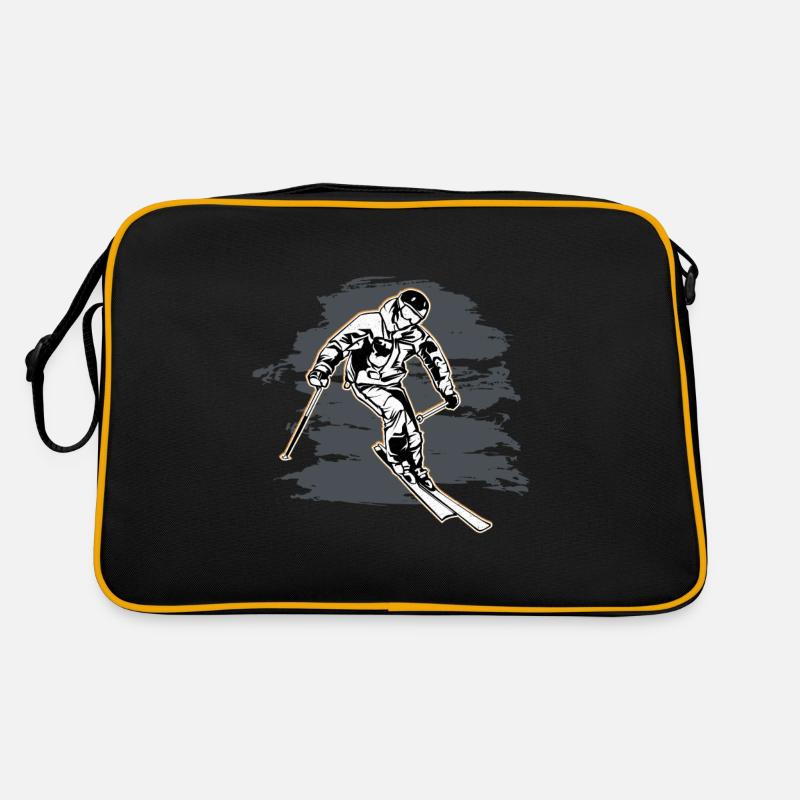 Skifahrer Retro Tasche