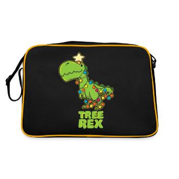 Arbre Rex Noël T-Rex Drôle Dino Noël - Sac Retro - noir/or - Dos