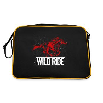 Cheval rouge qui galope - Sac Retro - noir/or - Dos