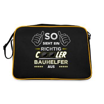 Aide de chantier chef de chantier construction chef de chantier - Sac Retro - noir/or - Dos