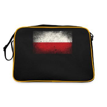 Drapeau de la pologne drapeau polska pologne - Sac Retro - noir/or - Dos