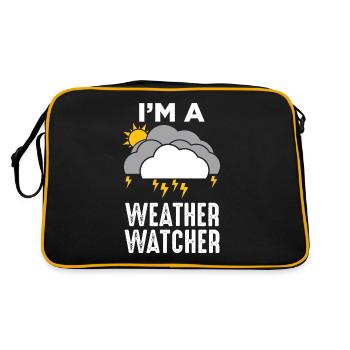 Météorologue Météo Weatherman Meteorology - Sac Retro - noir/or - Dos