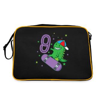 9ème anniversaire Dino monster patiner Cappi - Sac Retro - noir/or - Dos