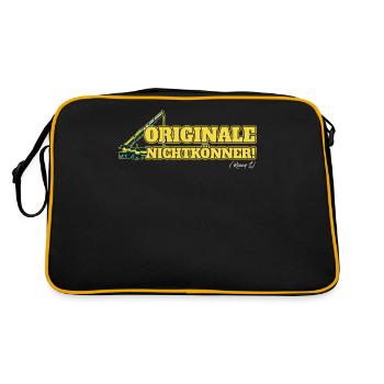 Crane places must be compacted - Retro Bag - black/gold - Back