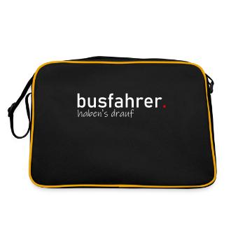 Busfahrer - Retro Tasche - Schwarz/Gold - Hinten