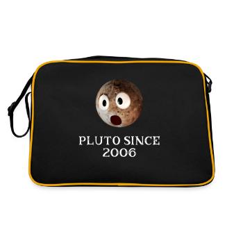 Funny Pluto Since 2006 Design Solar System Pluto - Sac Retro - noir/or - Dos