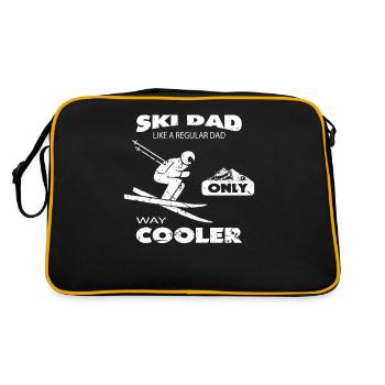 Ski Dad Cooler Ski Vater Daddy - Retro Tasche - Schwarz/Gold - Hinten