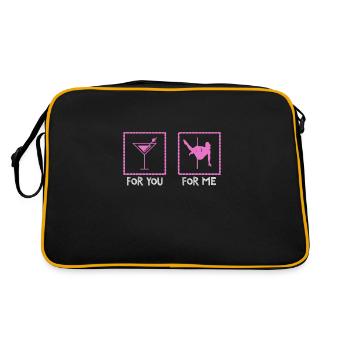 Pole Dance Witz Stangentanz Tänzerin Geschenk - Retro Tasche - Schwarz/Gold - Hinten
