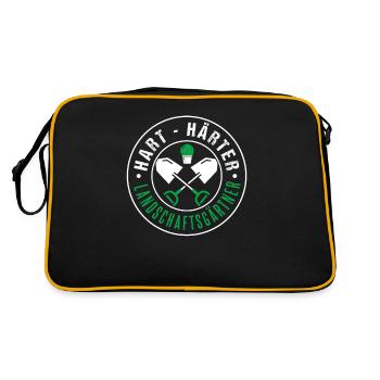 Hart - Härter - Landschaftsgärtner - Retro Tasche - Schwarz/Gold - Hinten