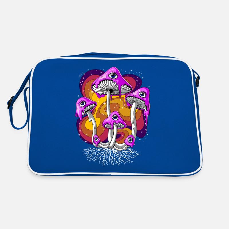 Psilocybin Magic Mushrooms Psychedelic Eyes Retro Bag