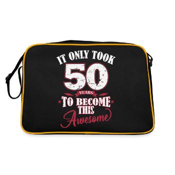 50th Birthday It Only Took 50 Years to Awesome - Retro Bag - black/gold - Back
