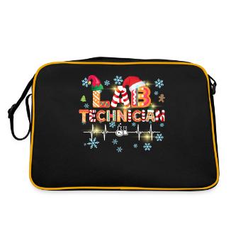 Lab Technician Christmas Funny Gift - Retro Bag - black/gold - Back