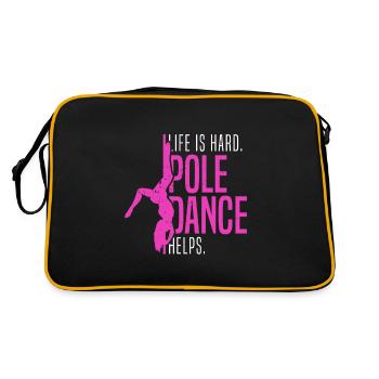 Pole Dance Workout pole dance dancer gift - Retro Bag - black/gold - Back