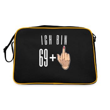 70th Birthday - Retro Bag - black/gold - Back
