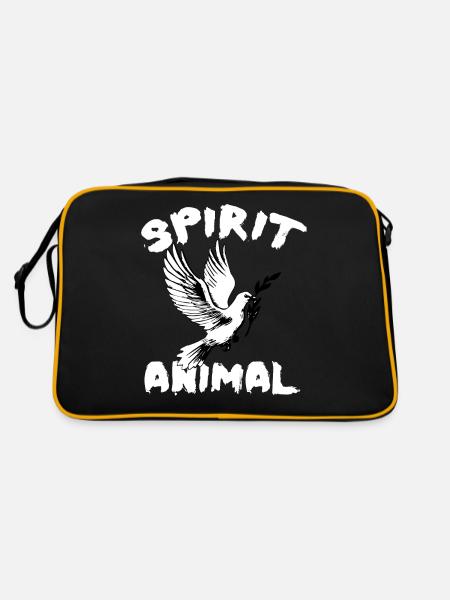 DOVE - Retro Tasche - Schwarz/Gold - Hinten