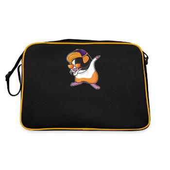Dabbing Dab Dance Guinea Pig Hamster Gift - Retro Bag - black/gold - Back