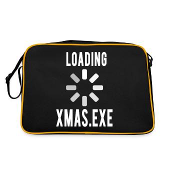 Funny programmer christmas gift gamer - Retro Bag - black/gold - Back