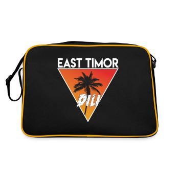 Timor oriental avec capitale - Sac Retro - noir/or - Dos