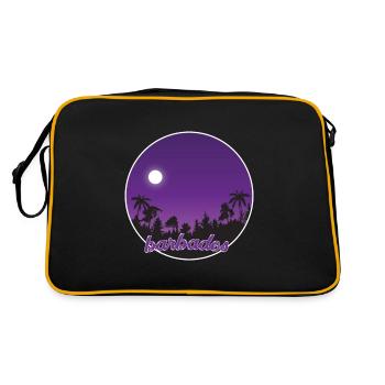 Barbados purple paradise - Sac Retro - noir/or - Dos