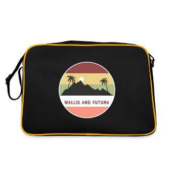 wallis et futuna retro pays et pays - Sac Retro - noir/or - Dos