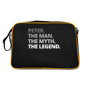Peter saying gift - Retro Bag - black/gold - Back