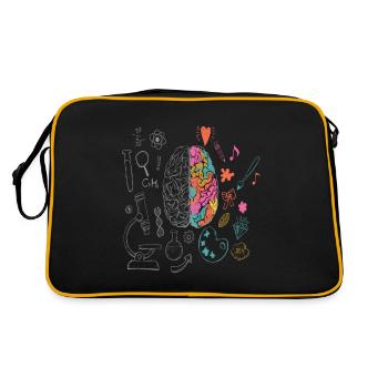 Physics teacher Chemistry Colorful brain gift - Retro Bag - black/gold - Back