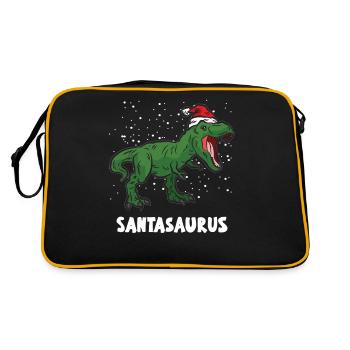 SANTASAURUS dino dinosaure humour de Noël - Sac Retro - noir/or - Dos