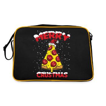 MERRY CRUSTMAS Pizza Lovers Pizzeria Salami - Sac Retro - noir/or - Dos