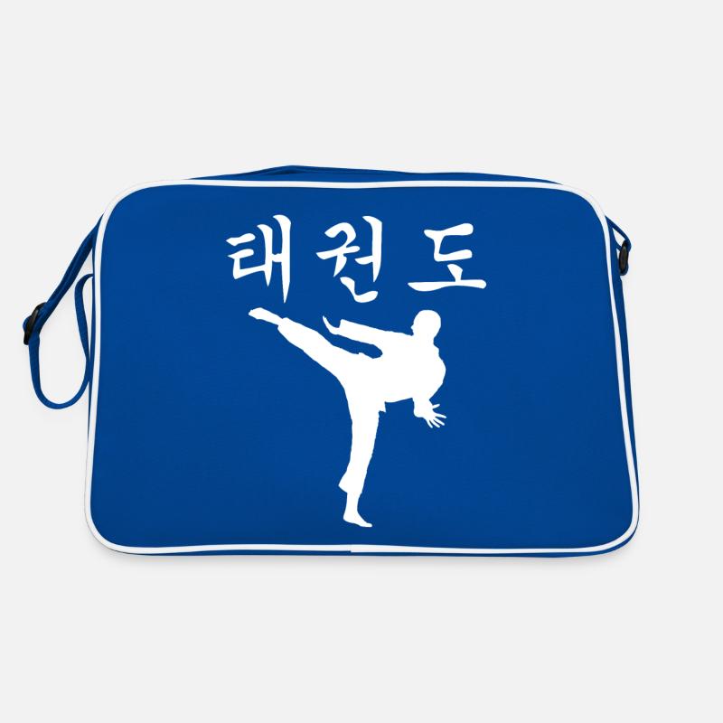 Taekwondo characters Korean martial arts gift Retro Bag