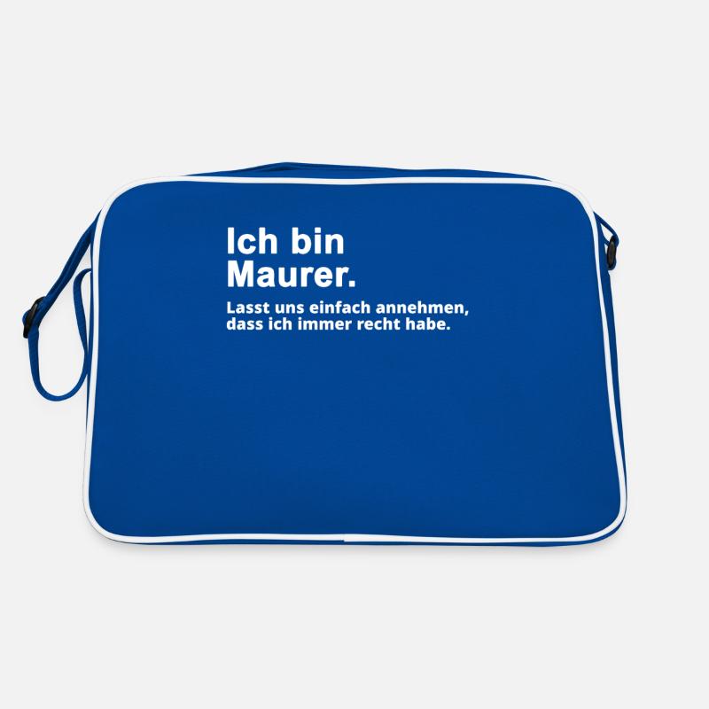 Maurer Spruch Geschenk Retro Tasche