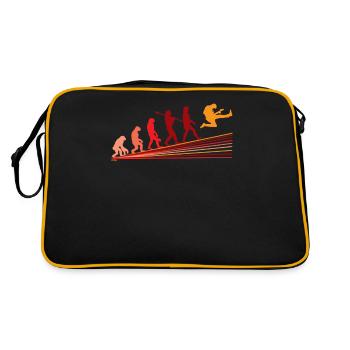 Gitarre Evolution Musik Gitarrenspieler - Retro Tasche - Schwarz/Gold - Hinten