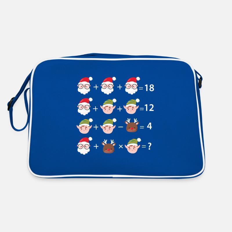 Christmas Math Teacher Math Quiz Retro Bag