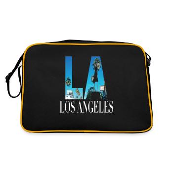 La Los Angeles Californie West Coast America USA - Sac Retro - noir/or - Dos