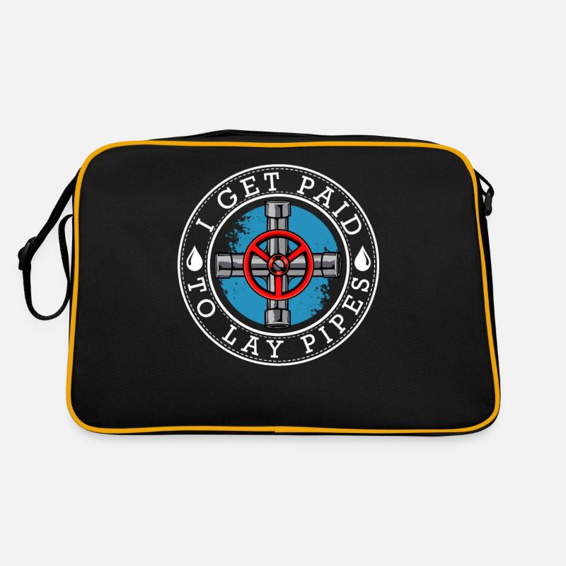 Klempner - Retro Tasche - Schwarz/Gold