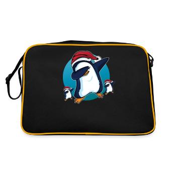 Dabbing Penguin Dab Dance Gift Birthday - Retro Bag - black/gold - Back