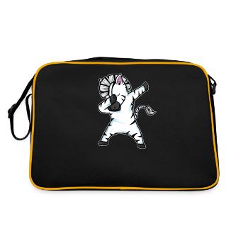 Dabbing Zebra Funny Dab Dance Gift Anniversaire - Sac Retro - noir/or - Dos