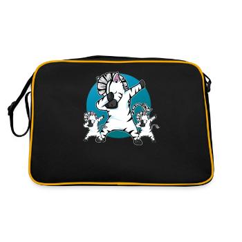 Dabbing Zebra Funny Dab Dance Gift Anniversaire - Sac Retro - noir/or - Dos