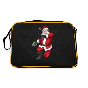 Handball Santa Claus handball player coach - Retro Bag - black/gold - Back