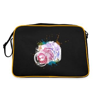 Photographe cadeau je photographie appareil photo - Sac Retro - noir/or - Dos